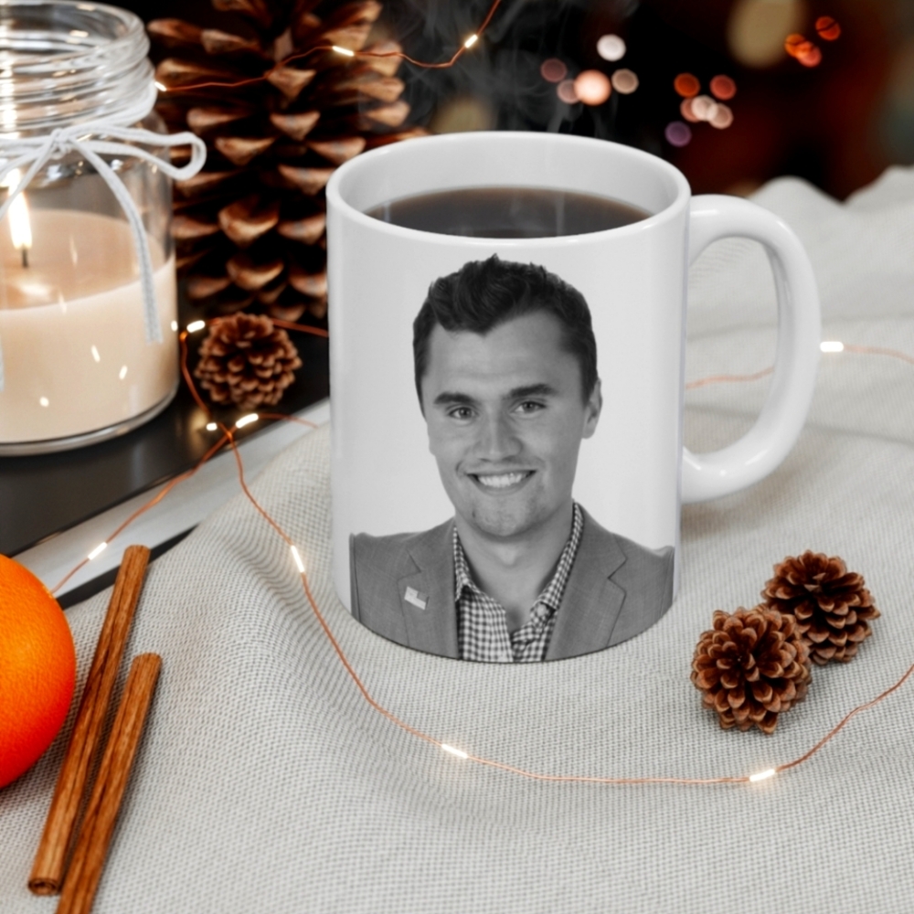 Charlie Kirk Memorial Mug – 11oz Ceramic – Tribute Collectible